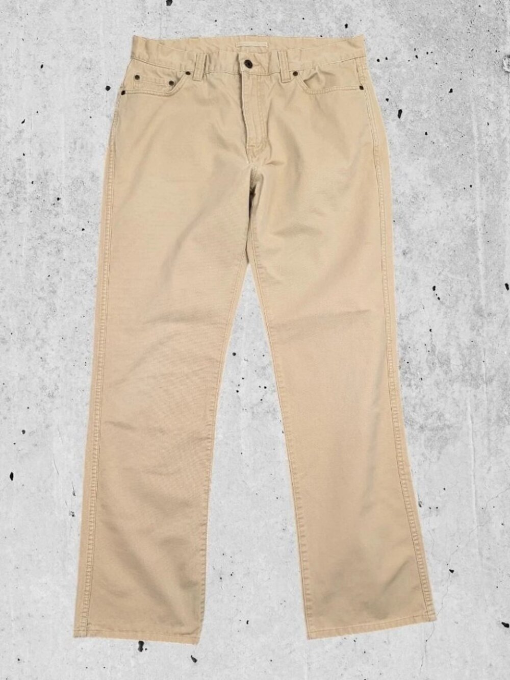 LL Bean Khaki Chino Pants Size 35 Classic Twill
